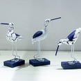 thumbnail image 2 of Wooden Seagulls Figurine Nautical Decorations Desktop Mediterranean Coastal Beach for Home Bathroom Living Room Garden, 2 of 10