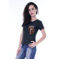 thumbnail image 2 of Moomaya Womens Round Neck T-shirt Short Sleeve Sequin Patch Pocket Tee Top - Q4, 2 of 6
