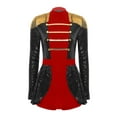 thumbnail image 3 of vastwit Women Long Sleeve Sequins Patchwork Leotard Dress Tassel Fringe Bodysuit Black 3XL, 3 of 5