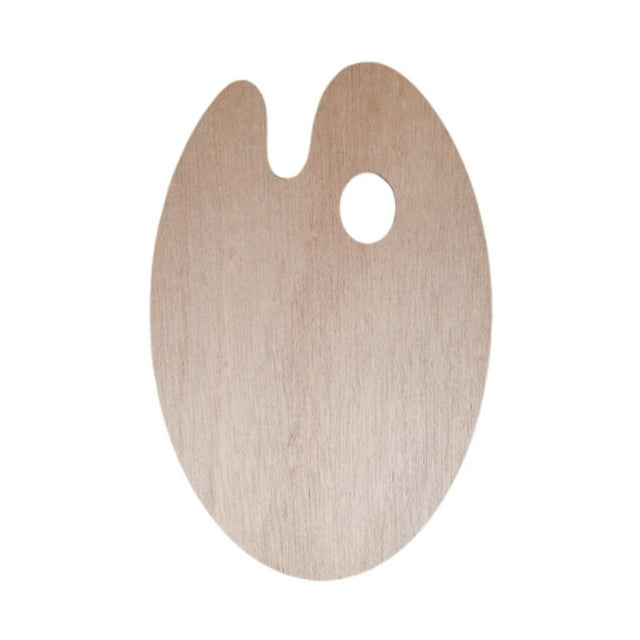 Paleta de pintura de madera Bandeja de pintura Paleta para pintura acrílica Suministros de manualidades portátiles Paleta de pintura Adultos