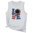 thumbnail image 1 of Birdeem Mode Femmes Décontracté Col Rond Imprimé Lettres Manches Courtes T-Shirt Débardeur Blouse Hauts, 1 of 3