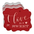 thumbnail image 3 of Inkdotpot Real Rose Gold Foil Love Is Sweet Wedding Tags Favor Bracket Shape Hang Pack Of 50 Paper Tags, 3 of 7