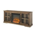 thumbnail image 2 of River Street Designs Reclaimed Barnwood Fireplace TV Stand, 2 of 9
