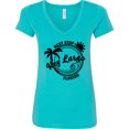 thumbnail image 3 of Inktastic Next Stop Key Largo, Florida Women's V-Neck T-Shirt, 3 of 5