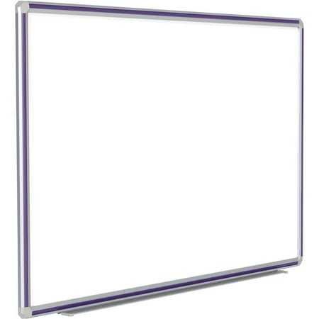 Ghent 48"x72" Aluminum Frame Ceramic Magnetic Whiteboard - Purple Trim