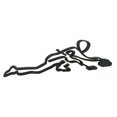 thumbnail image 2 of Escultura Línea Atleta Baoblaze Estatua de Arte de Alambre Metal Negro 20 cm x 15 cm x 1,5 cm, 2 of 7