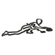 thumbnail image 1 of Elegante escultura de atleta, línea de estatua artesanal, silueta negra, metal minimalista. 20cmx15cmx1.5cm, 1 of 7