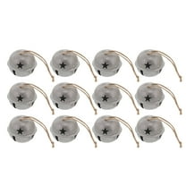 Haute Decor Jingle Bell Ornaments (Small Version) - 12 Pack - Silver/Steel