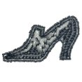 thumbnail image 2 of Vintage High Heel Shoe Beaded Sequin Applique, 2 of 2