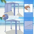 thumbnail image 4 of Costway 6.6' x 6.6' Foldable Beach Cabana Easy-Setup Beach Canopy W/ Carry Bag Navy, 4 of 10