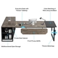 thumbnail image 6 of Tribesigns 70.8"  Large L Shaped Computer Desk with Storage Cabinet, Gray & Black 29.53" Tall Desk, 6 of 6