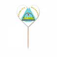 thumbnail image 1 of Nicaragua National Emblem Toothpick Flags Heart Lable Cupcake Picks, 1 of 3