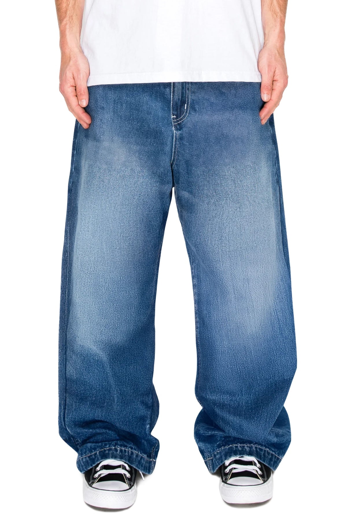 Victorious Men's Essential Baggy Raw Denim Jeans DL998