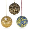 thumbnail image 5 of Ajuny Handmade Multicolor Paper Mache Balls Party Decoration Hanging Ornaments Decorative Christmas Home Office, 3 inches Set of 18, 5 of 6