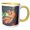 Yellow/White, variant on 3drose, Tigers Cubism, 11oz Two-tone Blue Mug