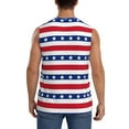 thumbnail image 4 of Haiem Men's American Patriotic Stars And Stripes Print Tank Tops Summer Sleeveless Cut Off Workout T-Shirts Fitness Vest Athletic Undershirts-XX-Large, 4 of 8