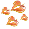 thumbnail image 5 of 4pcs Red Love Heart Ceiling Hanging Swirl Decoration Heart Shape Pendant Glitter Cardboard Hanging Valentine Showcase Decor Gold+pink, 5 of 9