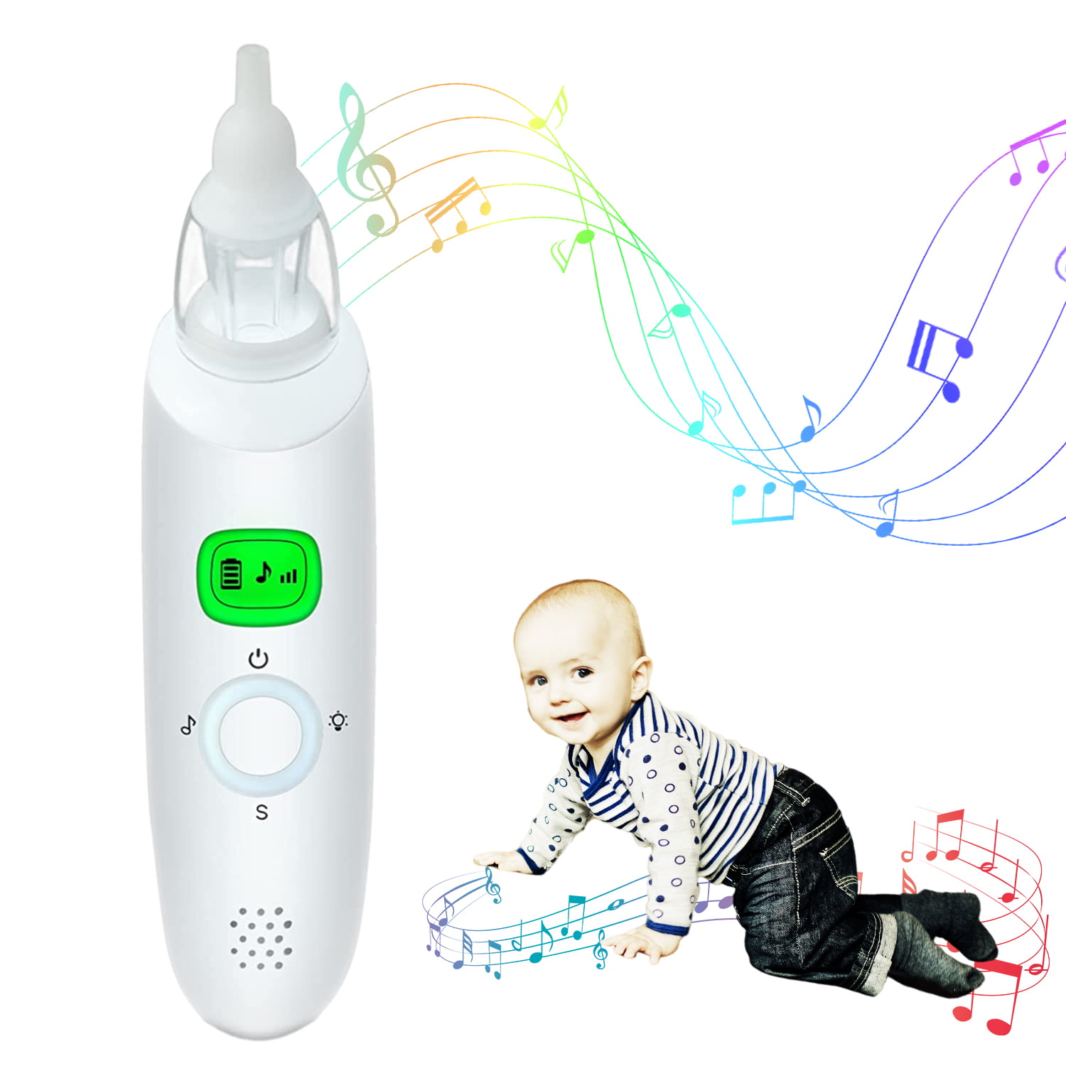 Electric Baby Nasal Aspirator Safe Hygienic Booger Cleaner For Infant Toddler 
