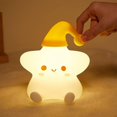 thumbnail image 1 of Luz Nocturna Para Niños,Lindo Bebé, Niñas, Niños, Niños, Guardería, Estrella, Luz Nocturna Para Dormitorio, Silicona Blanda, Suave, Con Pilas, Led, Color Changi, 1 of 4