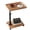 wood, variant on YUCHANG C Shaped End Table with groove, 15''L x 12''W x 17~31''H, wood Brown,Vintage Side Couch Table for Living Room, Bedroom