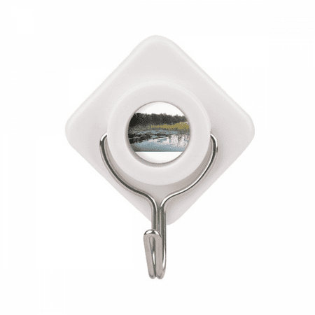 

Lotus Pond Art Deco Fashion Adhesive Wall Hooks Hanging Self Sticky