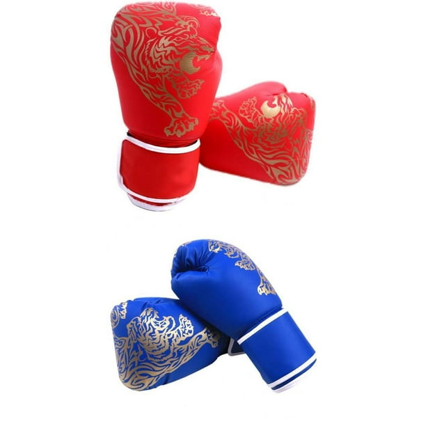 2 paires de gants de boxe gants d'entraînement gants de sac lourd pour  adultes arts martiaux sparring, kickboxing sac de boxe MMA 
