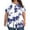 White, variant on Yotami Women's Casual Blouse Plus Size Short Sleeve T-Shirt Summer Pleated Round Neck Tie-Dye Print Breathable Blouse for Everyday Wear, Pink