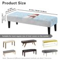thumbnail image 3 of POLERO Stretch Bench Covers, Winter Snowman Printed Bench Seat Protector, Washable Slipcover, Music Notes Rectangle Covers for Dining Room, Living Room, Kitchen, 3 of 7
