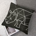 thumbnail image 7 of Abstract Origami Rhinoceros Geometric Shape Throw Pillow Sleeping Sofa Cushion Cover, 7 of 7