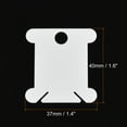 thumbnail image 2 of Uxcell Plastic Floss Bobbins Thread Cards Cross DIY Sewing, White 100 Pack, 2 of 5