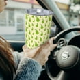 thumbnail image 6 of KLL Green Pears1 Print 40oz Stainless Steel Insulated Car Cup with Spillproof Lid - Keep Your Drink Hot or Cold on the Go-Without Straw, 6 of 8