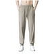thumbnail image 1 of Pantalones largos para hombre, ajustados, de estilo fino, de talla grande, para ocio, de fácil secado, de seda, deportivos, de poliéster., 1 of 2