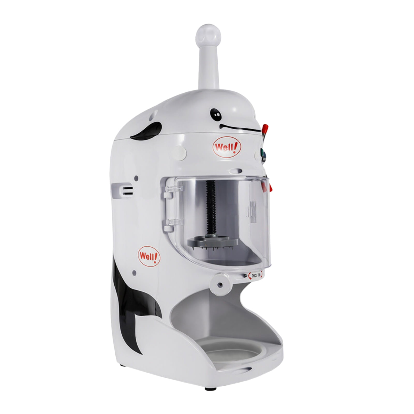Loyalheartdy 350W Electric Ice Shaver Commerial Automatic Ice Crusher Low Noise Snow Cone Ice Slush Making Machine