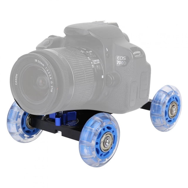Domqga Mini Rail de Charge 10KG pour Bureau, Patineuse à Roulettes pour Appareil Photo Reflex, Caméscope, Roue de Caméra