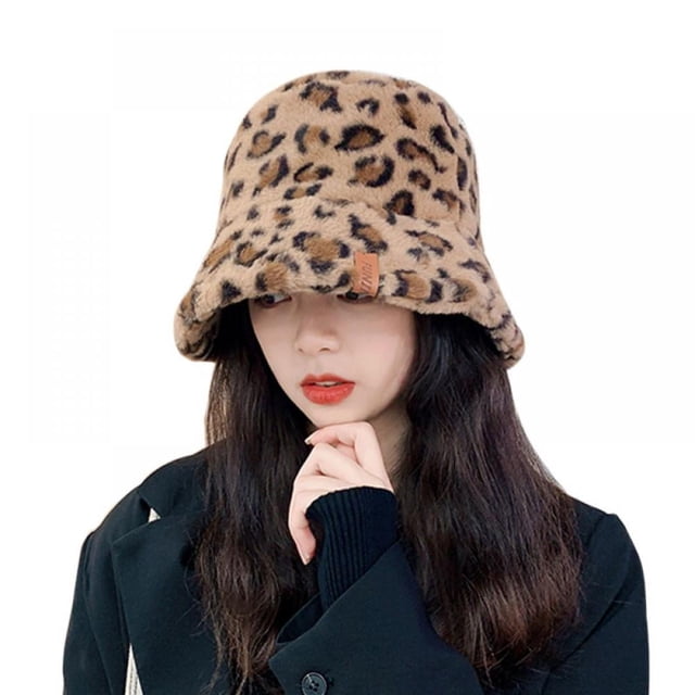 Women‘s Winter Faux Fur Fuzzy Warm Bucket Hat