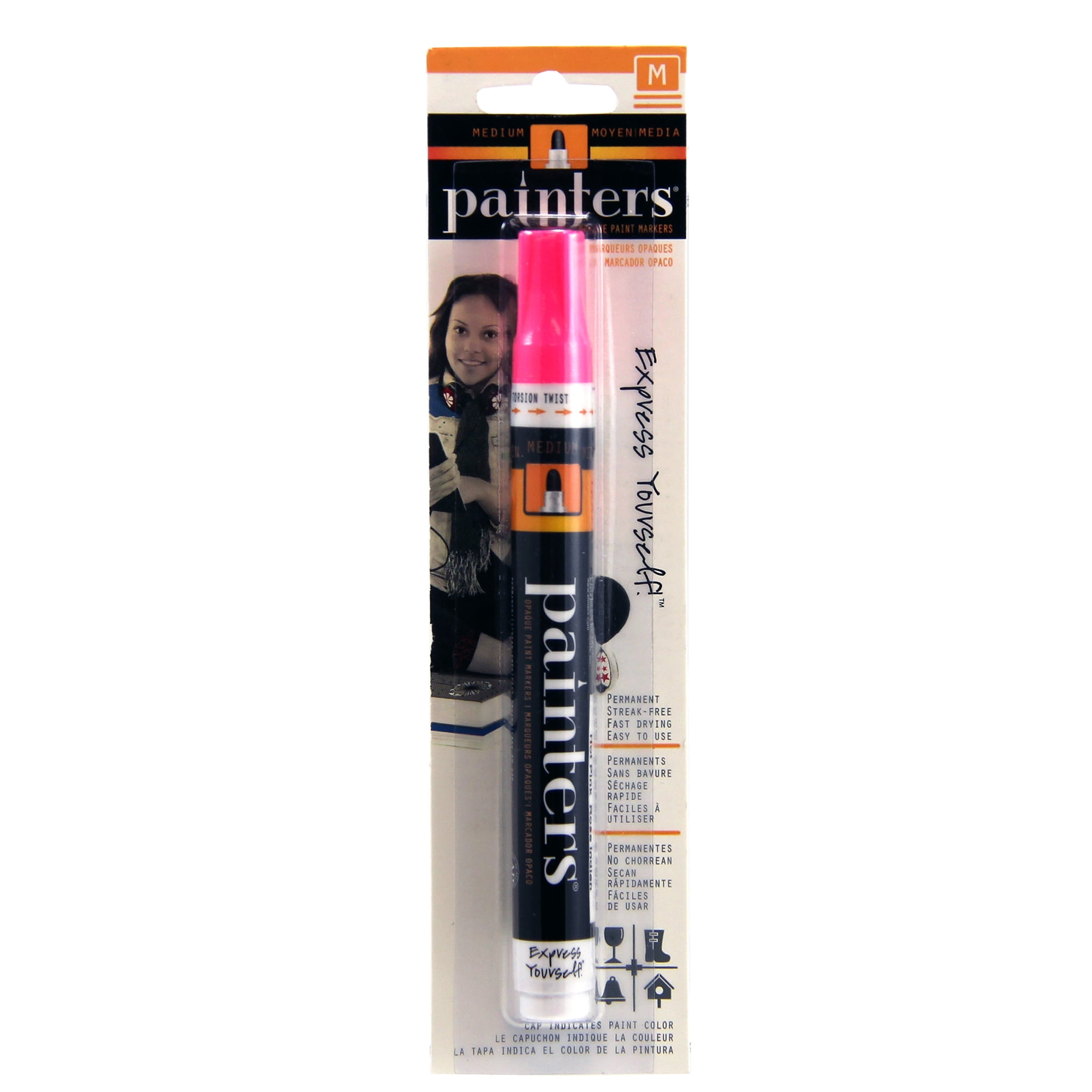 Painters Medium Point Hot Pink Permanent Paint Pen, 1 Each