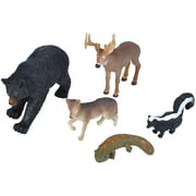 Wild Republic Skunk, Black Bear, Deer, Coyote, Salamander, Kids Gifts, Educational Toys, Wilderness Polybag, 5Piece