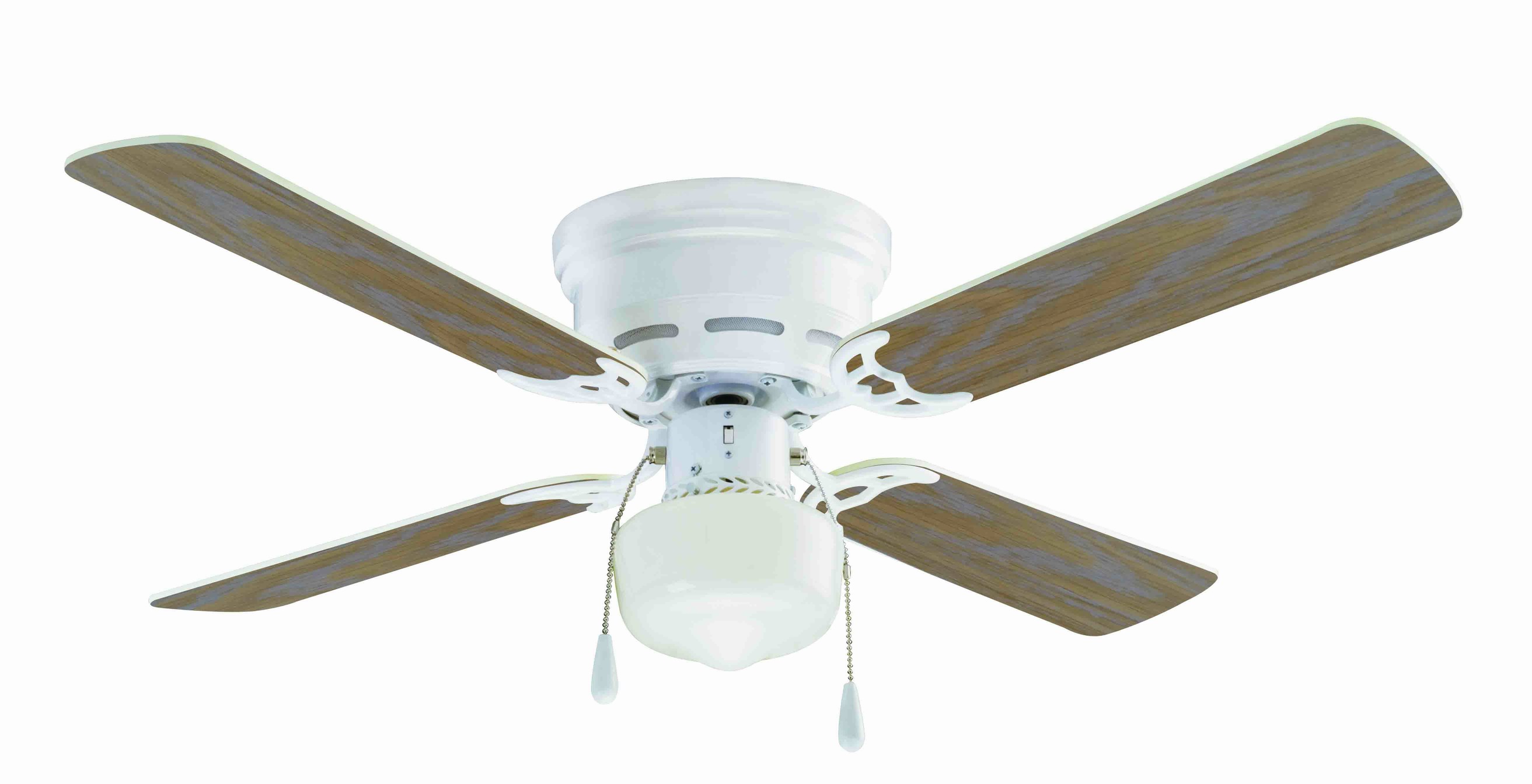 42" Mainstays Hugger Indoor Ceiling Fan with Light, White - image 2 of 2