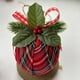 thumbnail image 4 of 6cmBolas de NavidadBola de tela escocesa Bola de tela navideña Decoración navideña Bola de tela Colgante navideño/relleno-espuma, apariencia-tela, hojas-plástico/(6*6*7,15), 4 of 14