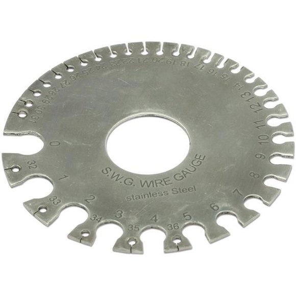 Beadsmith GAU500 3.5 in. Steel Wire & Drill Gauge Disk - Round
