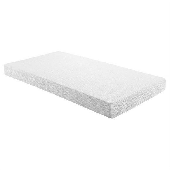Lexicon Homelegance Bedding 6" Modern Fabric Twin Gel Memory Mattress in White