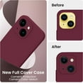 thumbnail image 3 of for iPhone 14 Case, Silicone Upgraded [Camera Protection] Phone Case with [2 Screen Protectors], Soft Anti-Scratch Microfiber Lining Inside, 6.1 inch, Light Brown, 3 of 5