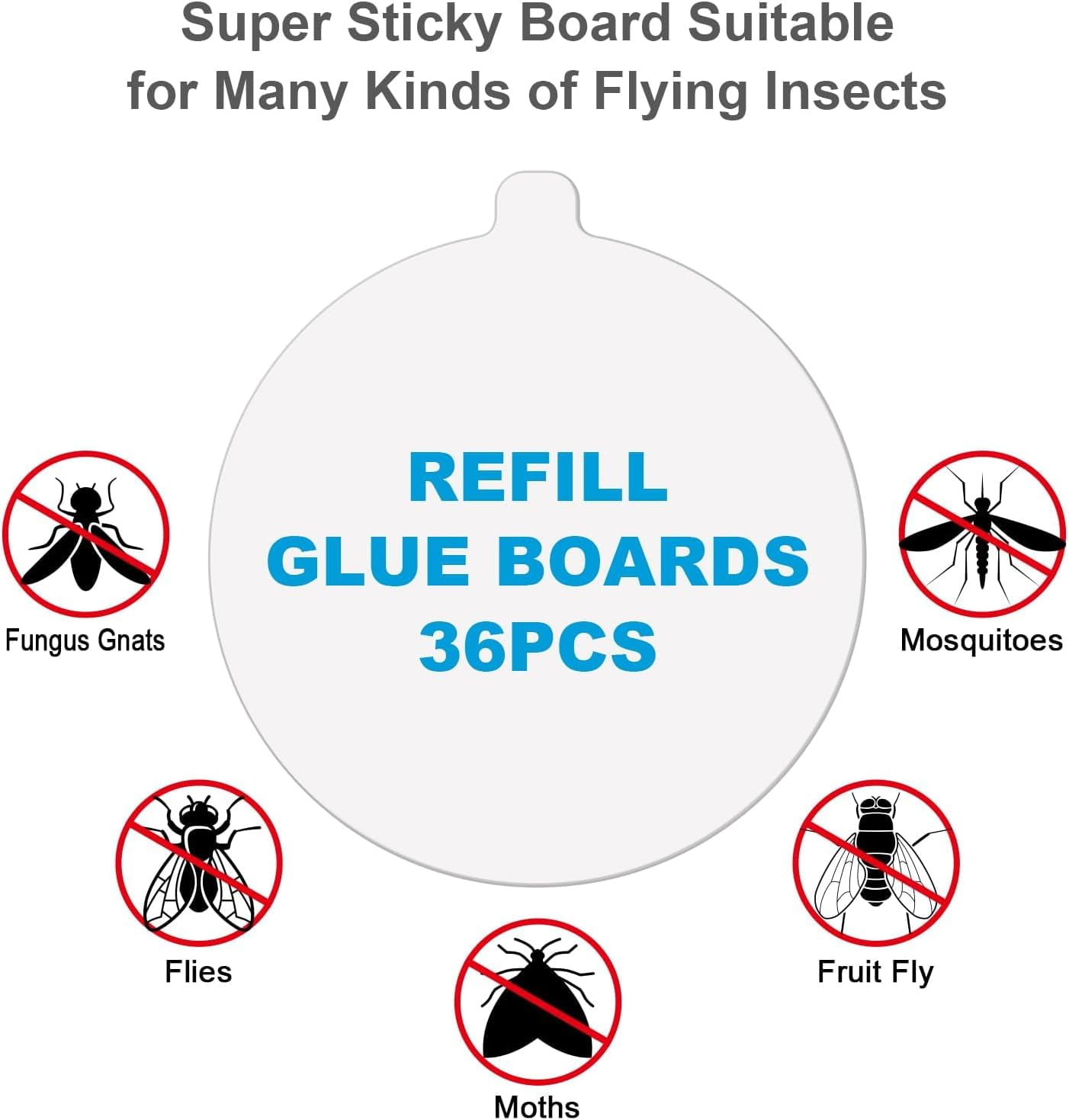 4.3-inch Katchy Replacement Rubber Plate, Indoor Rubber Plate Filled with Sticky Card Suitable for Indoor Insect, Fly, and Mosquito Trap, Insect Trap, and Mosquito Lamp
