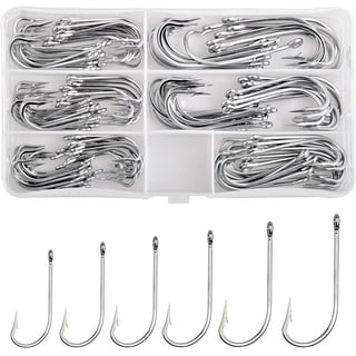 Fishing Hooks Saltwater J Hooks O'Shaughnessy Forged Hooks Extra Strong  Stainless Steel Sea Bass Hooks Freshwater Saltwater Fish Hooks Size 1/0-10/0