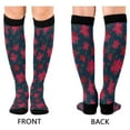 thumbnail image 2 of joogoo Poinsettia Flowers Socks Women Men Knee High Sock, 2 of 8
