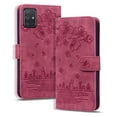 thumbnail image 3 of Allytech for Samsung Galaxy A51 6.5" 2020 Case, PU Leather Flip Wallet Case with Cart Slot Hand Strap and Kickstand Shockproof Protective Case for A51 Ladies Women Girls Men, Red, 3 of 9