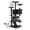 CT-HZ54-Dark Gray, variant on HarmonyStrings 54in Cat Tree, Multi-Level Cat Tower with Spacious Perch, 2 Cozy Caves, Scratching Posts, Climbing Ladder, 2 Plush Balls, Durable Pet House Furniture -CT-HZ54-Dark Gray
