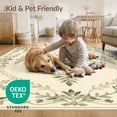thumbnail image 4 of ODIKA 2'x3' Washable Doormat Non-Slip, Low Pile Farmhouse Watercolor Foliage Delicate Motifs Hardwood Forest for Entryway, Kitchen, Laundry Room, 4 of 7