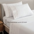 thumbnail image 2 of Pyxie Home Shabby Chic 3-Piece Blush Pink Bow Embroidery Sheet Sets, Twin - Embroidered, 2 of 10