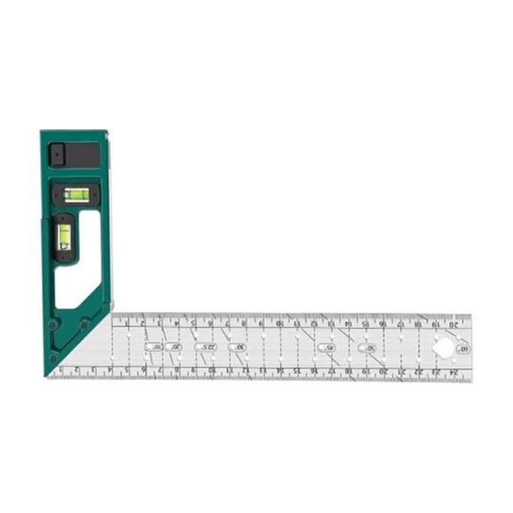 Multifunctional Woodworking Carpenter Tools L Shape Square with Bubble Level
